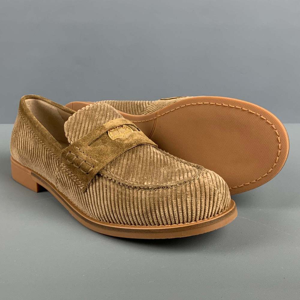 MIU MIU Khaki Corduroy Penny Flats - Picture 5 of 9